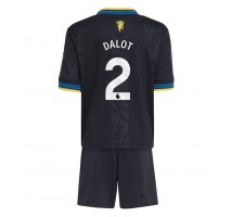 Manchester United Diogo Dalot #2 Koszulka Trzecia dzieci 2025-26 Krótki Rękaw (+ krótkie spodenki)